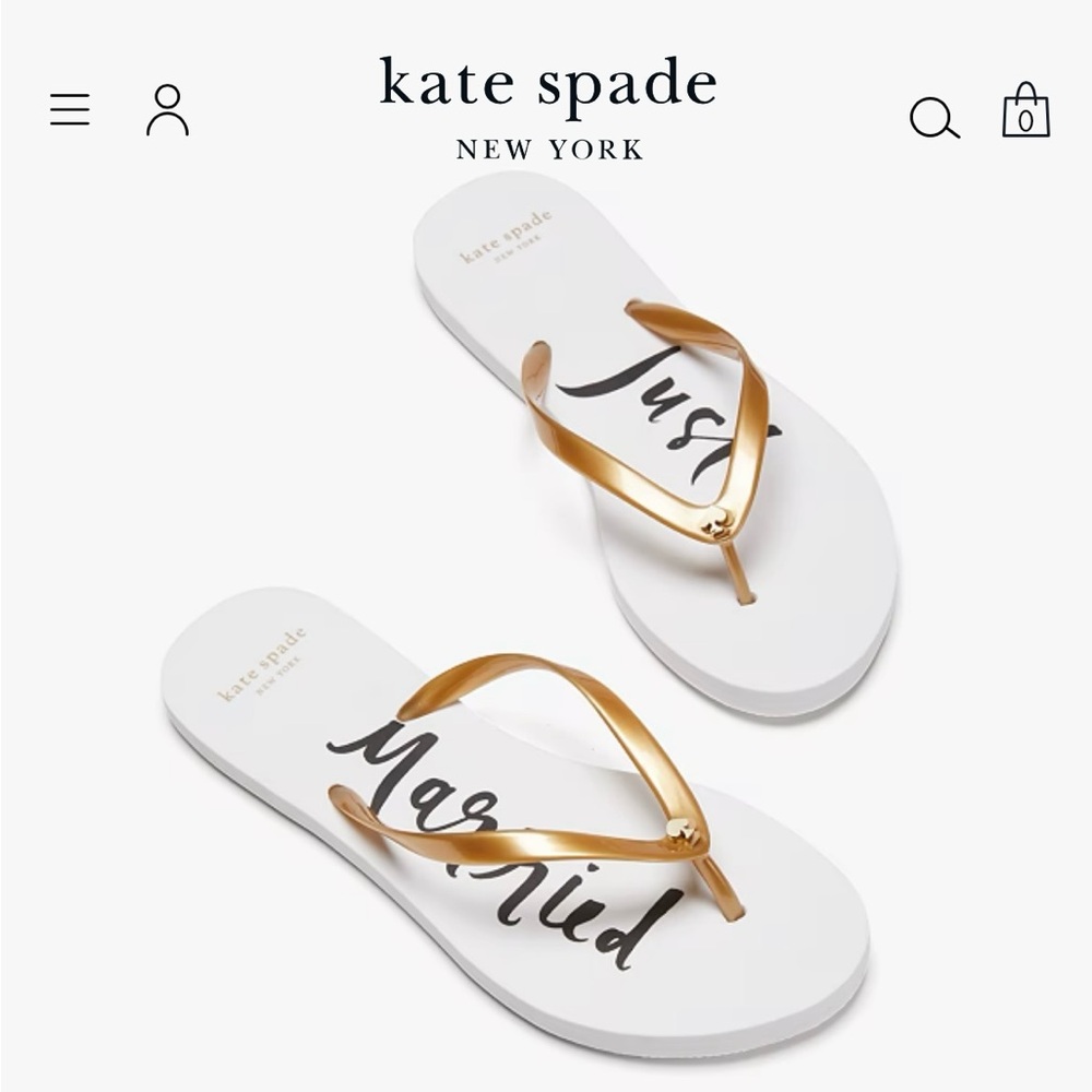 Kate Spade Just Married Flip-flops